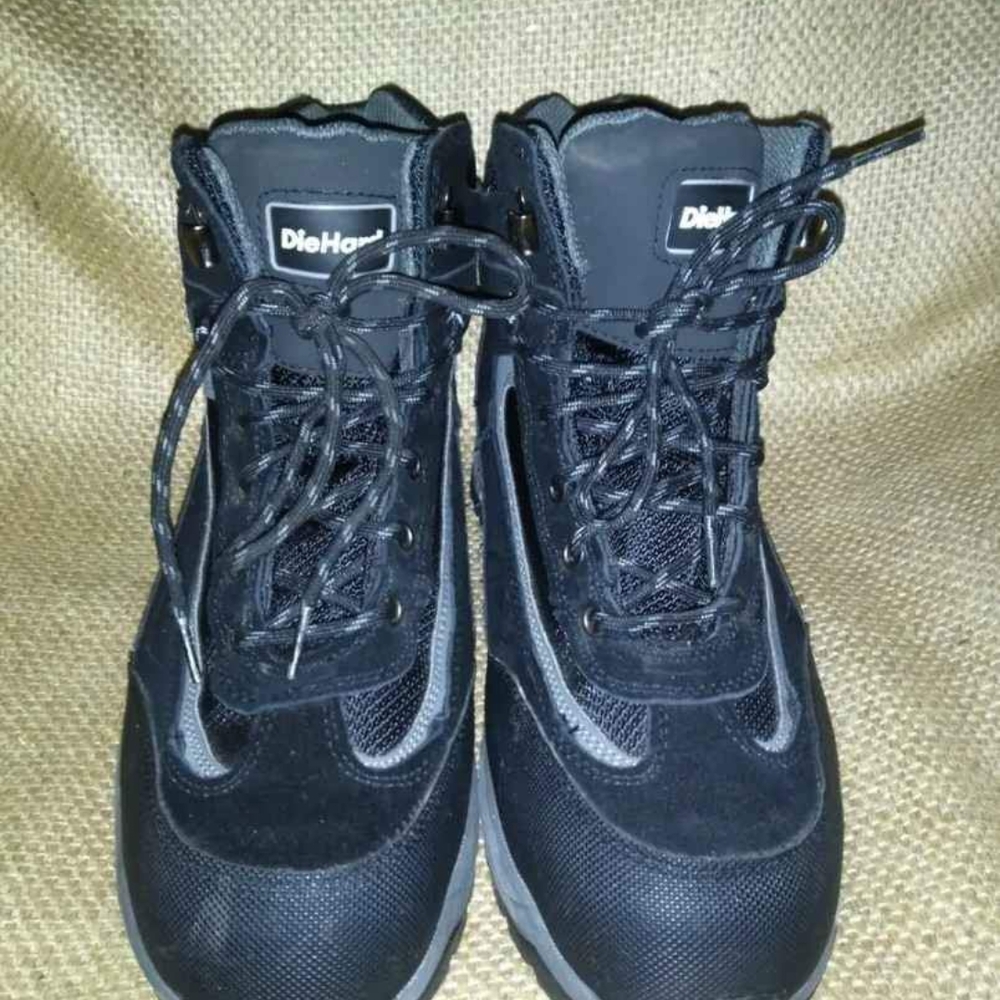 DieHard Men Statute Black Waterproof Steel Toe Work Boots Oil Slip Resistant 10W